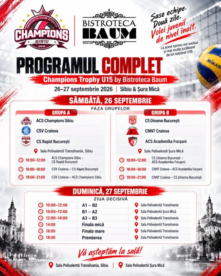 21.09.2026 Program U15 Champions Trophy