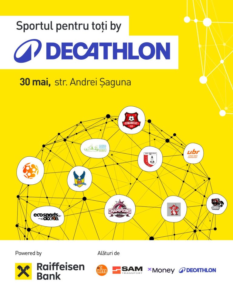 29.05.2026ACS Champions Sibiu iese în stradă la „Sportul pentru Toți” by Decathlon România!, împreună cu O Comunitate Sibiu