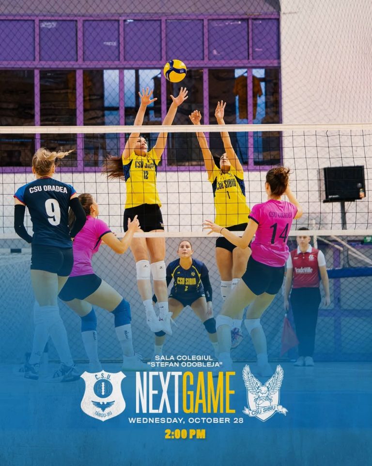 27.10.2026CSU Sibiu Volei dispută al doilea meci din Divizia A2, împotriva CSU Târgu Jiu